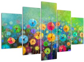 Kép - Absztrakt virágok (150x105 cm)