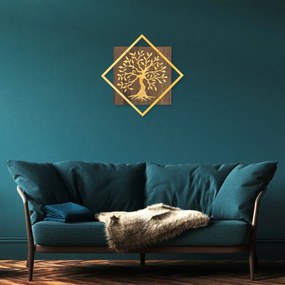 Tree v2 - Gold fa-fém faldekoráció
