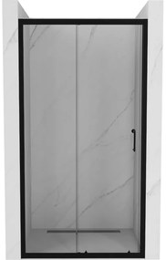 Mexen Apia 120 cm-es tolóajtós zuhanyajtó, átlátszó, fekete - 845-120-000-70-00