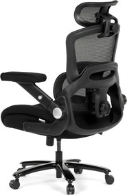 KA-N1313 fekete szövet irodai szék hinta mechanizmussal