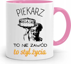 Rózsaszín Bögre Péknek Életmód Ajándék fényképes nyomtatással