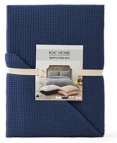 Sötétkék ágytakaró 200x220 cm Waffle – Mijolnir