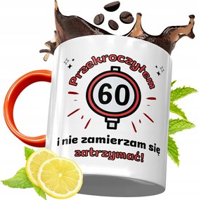 Narancssárga Szülinapi Bögre 60 60STE Ajándék fényképes nyomtatással