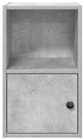 betonszürke szerelt fa könyvespolc 31x24x52 cm