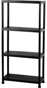 Műanyag polc, 4 szintes, 60 x 30 x 138 cm, 4 emelet