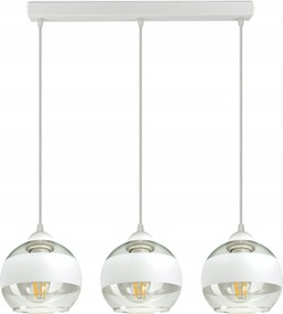 Mennyezeti Függő Lámpa Csillár Fehér Üveg Gömbök White Belt BZ3 Led E27