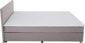 Boxspring ágy, szürkésbarna Taupe, 140x200, ADARA
