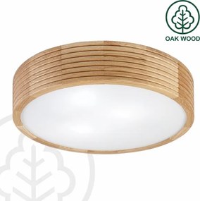 Fürdőszobai mennyezeti lámpatest LINARO 3xE27/15W/230V IP54 tölgy, átmérő 37 cm