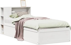 vidaXL fehér tömör fenyőfa ágy matrac nélkül 75 x 190 cm