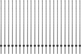 vidaXL Kerítésoszlop 22 pcs Szürke 200 cm Acél