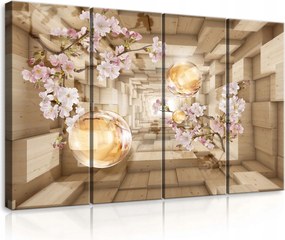 Vászonkép 120x80 Sakura virágzás absztrakt mélység perspektíva harmónia