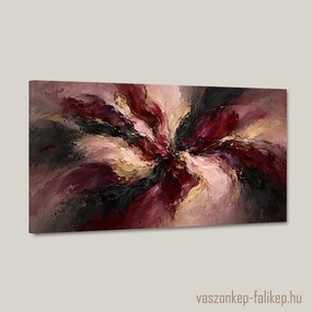 Bordó Arany Örvény – Prémium Vászonkép 40x23 cm