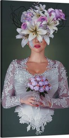 Vászonkép Nő fehér ruhában Natura 60x120 cm Ideális ajándék