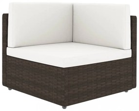 6 részes barna polyrattan kerti ülőgarnitúra párnákkal