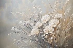 Fotótapéta Flizelina Csokor Virágok Rózsák Fű Gabona Kalászok 312x219 ragasztó