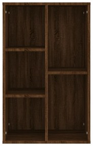 barna tölgyszínű szerelt fa könyv-/tálalószekrény 50x25x80 cm
