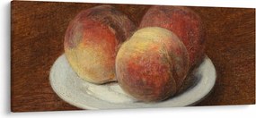 Kép - Henri Fantin-Latour, Three Peaches on a Plate, reprodukciók (120x50 cm)