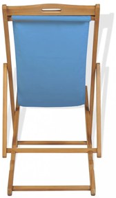kék tíkfa napozószék 56 x 105 x 96 cm