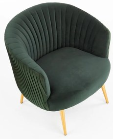 Crown fotel, sötétzöld / arany