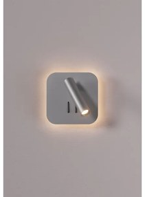 Redo 01-2978 - QUDA fali lámpatest LED/6W/230V + LED/3W CRI 90 USB króm