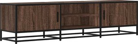 vidaXL barna tölgy színű szerelt fa és fém TV-szekrény 160x35x41 cm