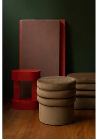 Barna bársony puff Aditi – Dutchbone