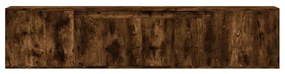 füstös tölgy színű fali TV-szekrény LED-del 180 x 31 x 39,5 cm