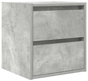 Betonszürke falra szerelhető éjjeliszekrény 38x34x40 cm