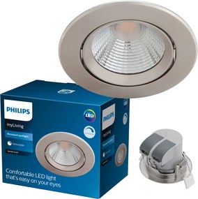 Süllyesztett Led lámpatest 5.5W 350lm 2700K nikkel Sparkle Philips