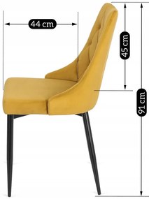 Mustár Bársony Étkezőszék CORK