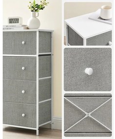 Szürke Fém Komód 56×30×93 cm. AUK-E1051 GREY