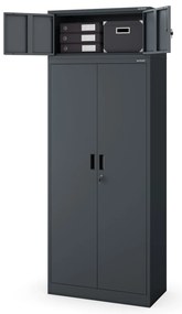 Fém szekrény JAN Compact 1750 x 800 x 400 mm, antracit