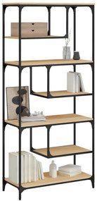 sonoma tölgy szerelt fa könyvespolc 81 x 36 x 176 cm