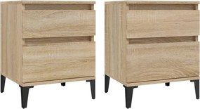 vidaXL 2 db sonoma tölgy éjjeliszekrény 40 x 35 x 50 cm