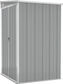 vidaXL szürke acél falhoz erősíthető kerti fészer 118x100x178 cm