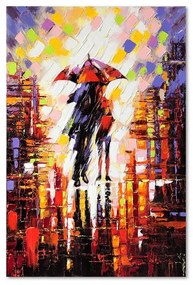 Gario Vászonkép Pár az esoben egy esernyo alatt Méret: 60 x 90 cm