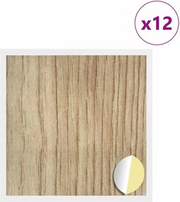 vidaXL Öntapadó csavar borító 12 pcs Artisan tölgy Ø 20 x 0,5 mm