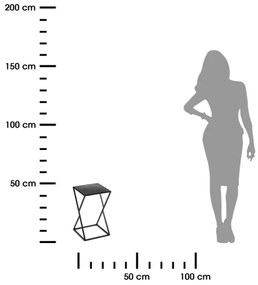 LOFT virágtartó állvány 40x23,5 cm fekete