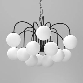 Csillár láncon CAMBRIDGE 12xE14/60W/230V fekete