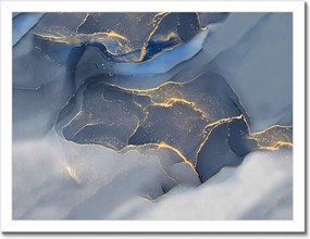 Poszterek keretben 40x30 Kék márvány