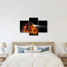 Kép - Motoros lángokkal (90x60 cm)