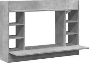 vidaXL betonszürke szerelt fa falra szerelhető íróasztal 105x48x75 cm