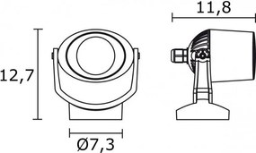 Novolux LULU 572A-G21X1A-02 Kerti reflektor 1x3,5W/GU10 400LM IP66