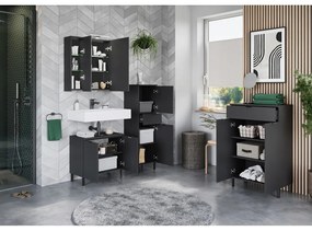 Antracitszürke magas fürdőszoba szekrény 60x97 cm Arcena – Germania