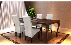 4 db fehér műbőr étkezőszék