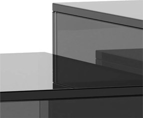 Szürke üveg dohányzóasztal szett 2 db-os 50x50 cm Dice – Actona