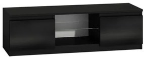 TV szekrény - Holzmeister - 120 cm - magasfényű fekete