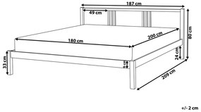 Franciaágy 180 cm VALLES (ágyráccsal) (fehér). 1007550