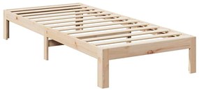 családi ágykeret matrac nélkül 270x200 cm tömör fa fenyőfa