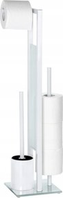 Wc-papír És Wc Kefe Tartó Állvány Krómozott Acél 70X23X18 CM